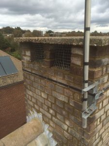 Repointed chimney and replace roof tiles